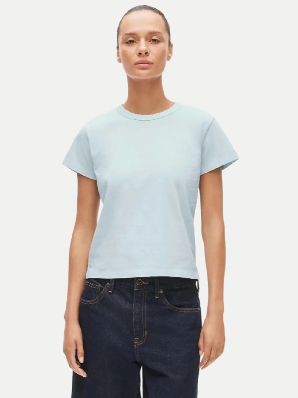 J. Crew Boyfriend Jersey Classic-fit T-shirt Rain Shower Blue